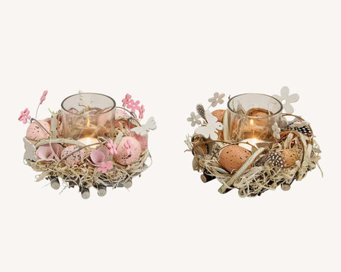 Couronne de Pâques avec photophore