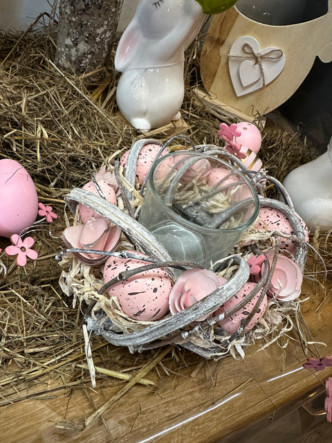 Couronne de Pâques avec photophore