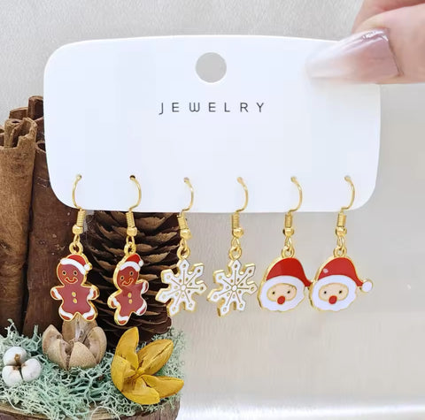 Lot de boucle d’oreille Noël