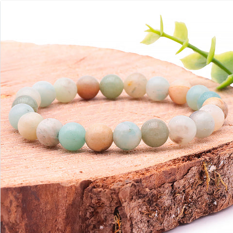 Bracelet en Amazonite multicolore du Brésil