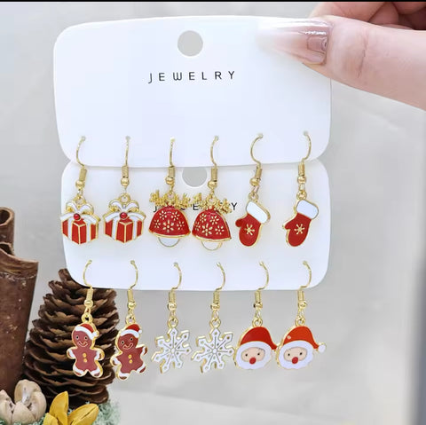 Lot de boucle d’oreille Noël