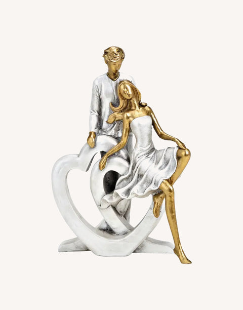Couple de mariée, coloris, argent et doré