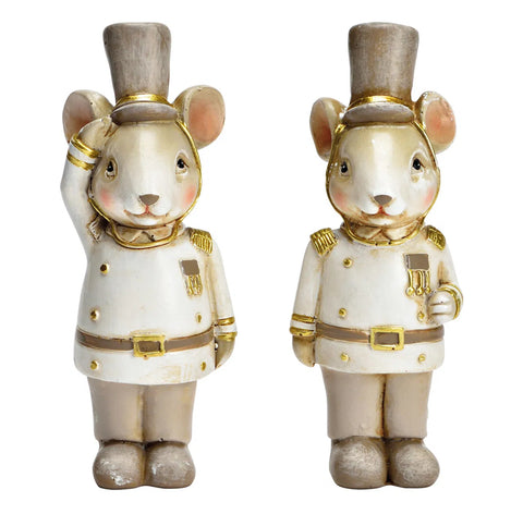 Lot de 2 figurines souris de Noël