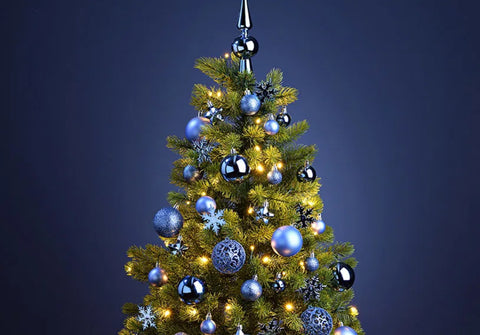 Lot de 111 boules de Noël bleu