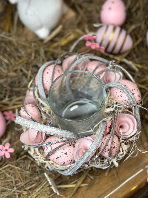 Couronne de Pâques avec photophore