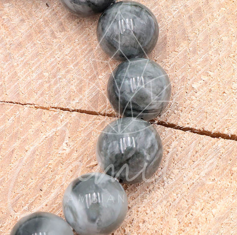 Bracelet tourmaline œil de chat, 12 mm, grade AB