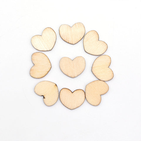 décoration de table ,cœur en bois