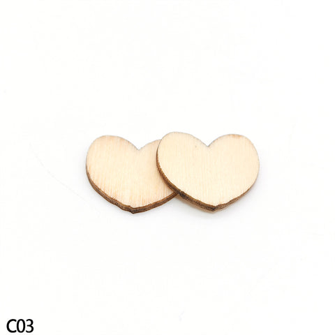 décoration de table ,cœur en bois