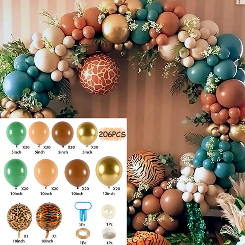 Arche de ballons safari 206 pcs