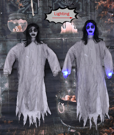 Fantôme femme halloween à suspendre