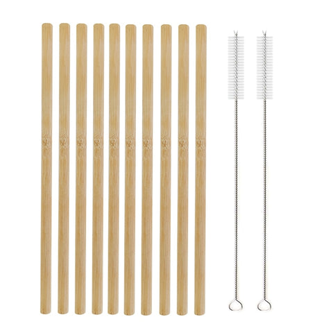 Paille en bambou naturel