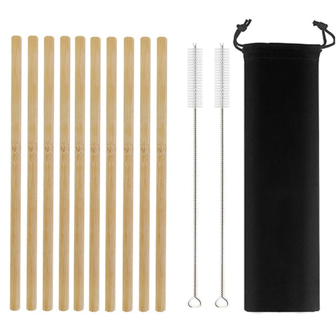 Paille en bambou naturel
