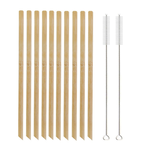 Paille en bambou naturel