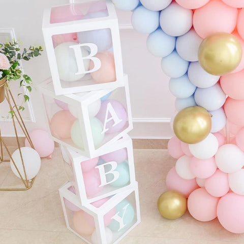 cubes transparents décoration anniversaire,mariage,baby shower