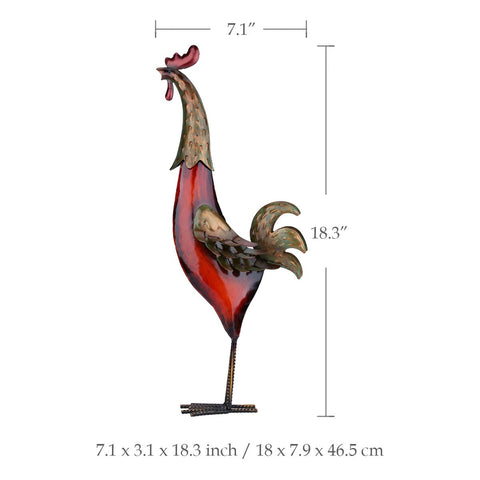 Sculpture coq métal argenté, décoration pâques