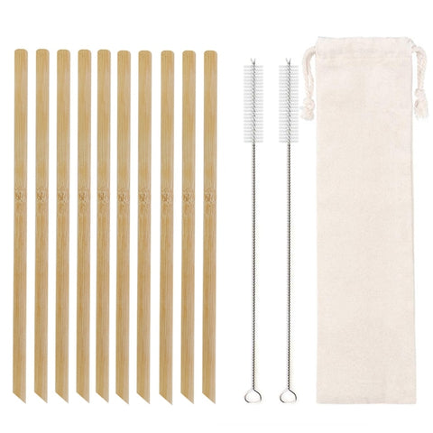 Paille en bambou naturel