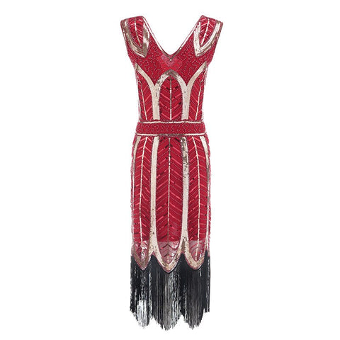 Robe Vintage Gatsby rouge pour femmes