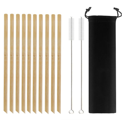 Paille en bambou naturel