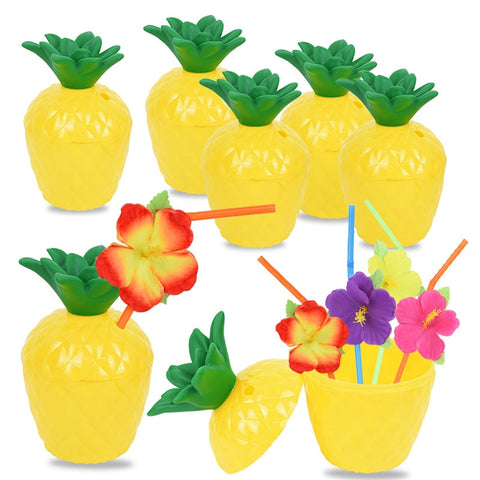 lots de 12 Gobelets noix de coco et ananas