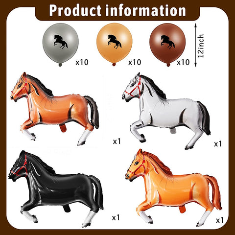 Kit ballons cheval 34pcs