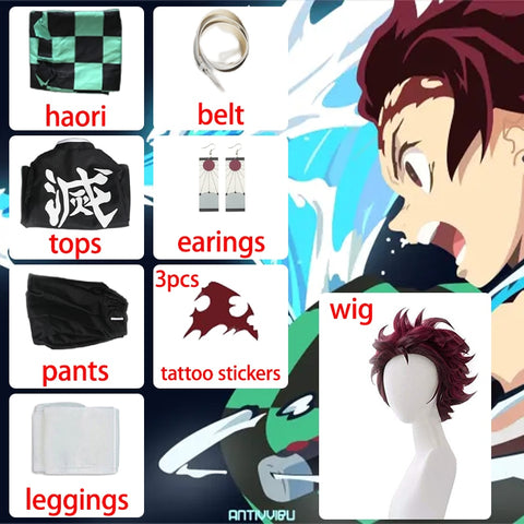 Costume ,perruque et accessoires Tanjirou Kamado , Demon Slayer