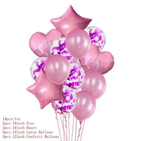 Kit de ballons rose /bleu 14 pcs