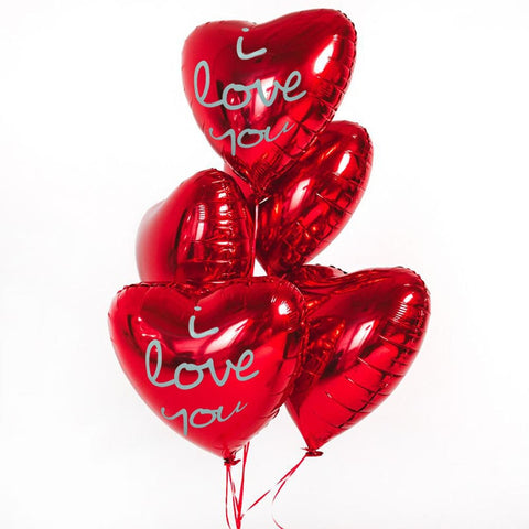 Ballons cœur rouge "I Love you"
