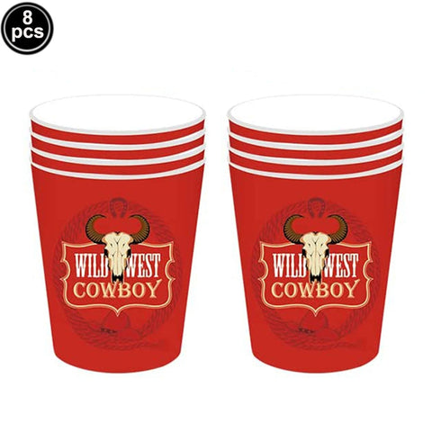 Lot de 8 verres cowboy