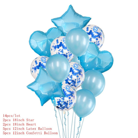 Kit de ballons rose /bleu 14 pcs