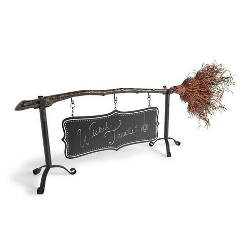 tableau noir forme balais ,halloween
