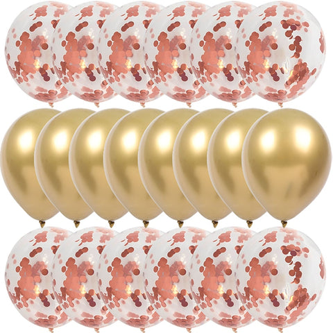 lot de ballons en latex , confettis