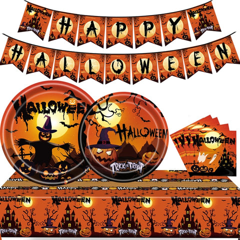 vaisselle jetable halloween