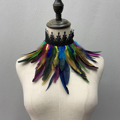 Collier ras du cou en plumes, Charleston / Gatsby