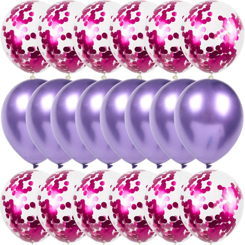 lot de ballons en latex , confettis