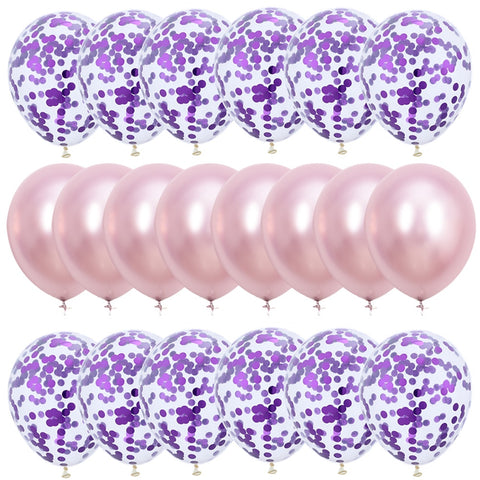 lot de ballons en latex , confettis
