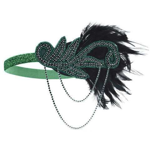 Serre tête à plume Gatsby/Charleston