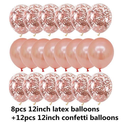 lot de ballons en latex , confettis