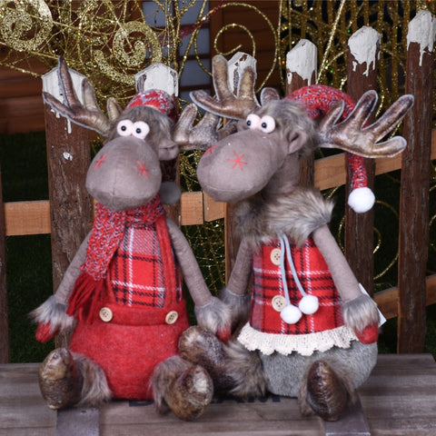 Renne de Noël assis