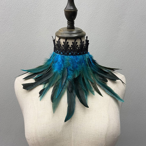 Collier ras du cou en plumes, Charleston / Gatsby