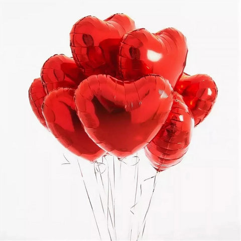 Ballons cœur 7pcs , 14 coloris