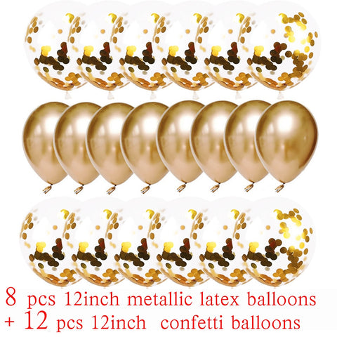 lot de ballons en latex , confettis
