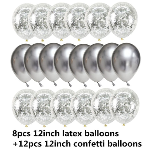 lot de ballons en latex , confettis