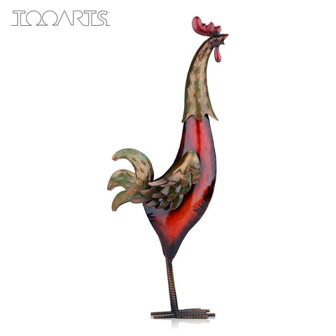 Sculpture coq métal argenté, décoration pâques