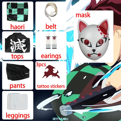 Costume Tanjirou Kamado Cosplay Anime Demon Slayer