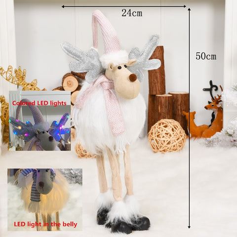 Renne de Noël 50cm rose