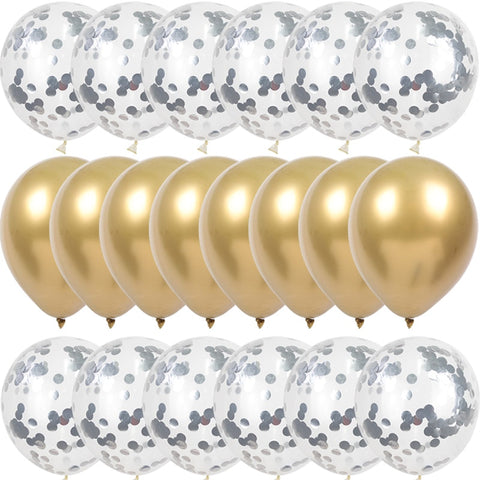 lot de ballons en latex , confettis
