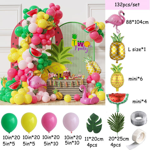 kit guirlande en ballons fête tropicale/Hawaï