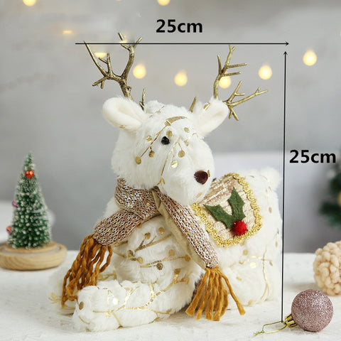 Renne de Noël allongé