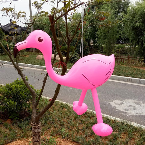 Flamant rose gonflable