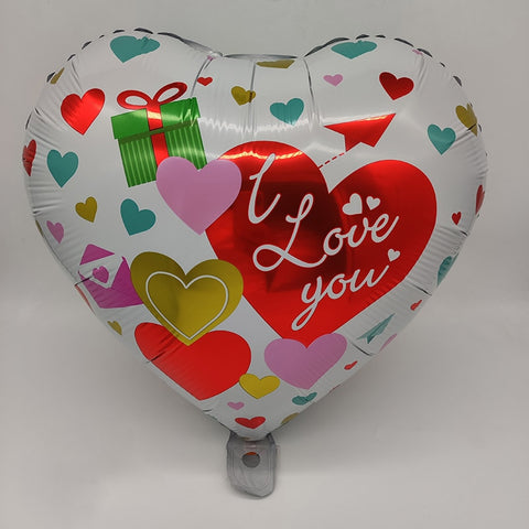 Ballon aluminium "I love you" , cœur